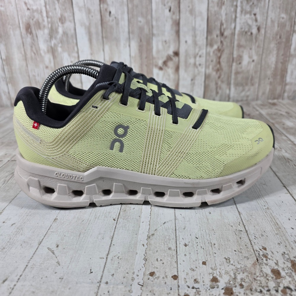 On Cloudstratus Womens Running Shoes Lime Grey 55.98088 Size 9.5